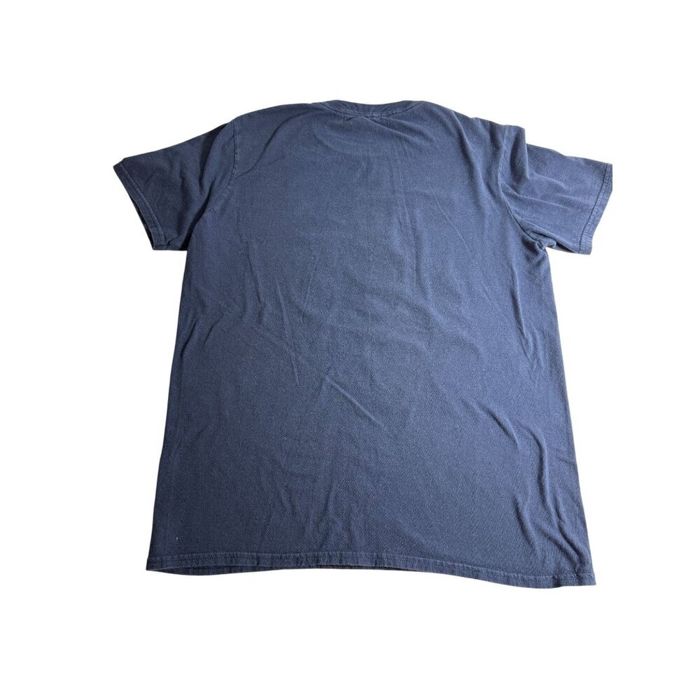 Anvil Navy Blue Graphic T-Shirt Philosophy Glasses Size M Preppy Academia Unise - Picture 2 of 9